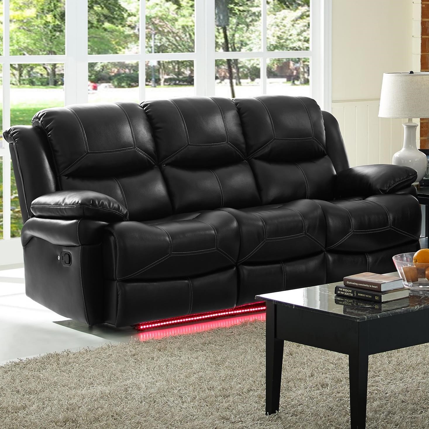 New Classic Flynn Dual Sofa (Lights) in Premier Black